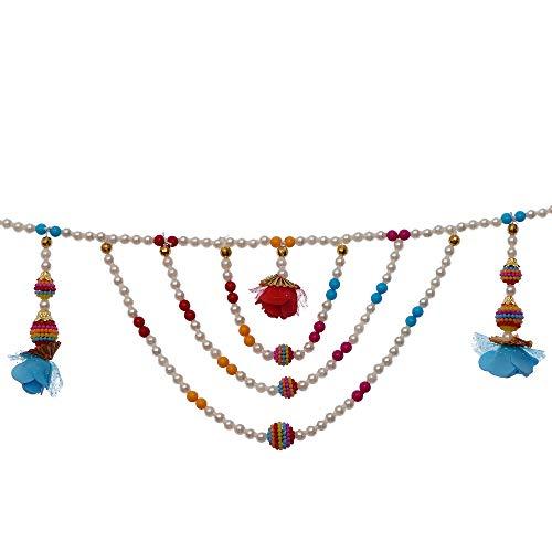 Toran de porte fait à la main pour la décoration de porte, de maison et la décoration de Diwali (multicolore) - 38 pouces