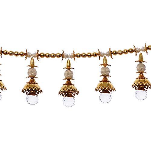 Toran de porte artisanal de qualité supérieure pour la décoration de la maison et de Diwali (multicolore) - 34 pouces