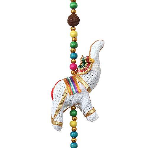 Décoration murale artisanale de clochettes colorées de Rajasthani - 99 cm (bois) 