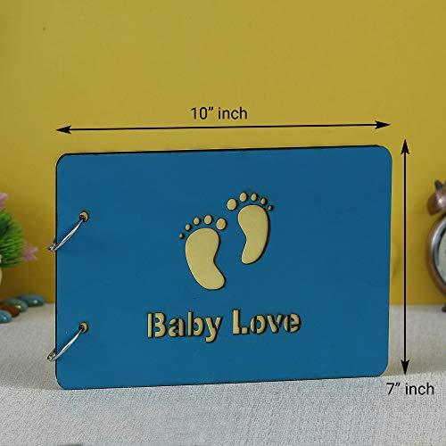 Album photo DIY en bois, livre de souvenirs, 26 cm x 16 cm x 4 cm (30 feuilles) (Motif 22)
