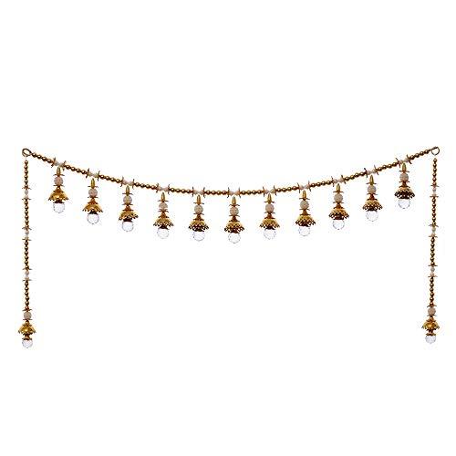 Toran de porte artisanal de qualité supérieure pour la décoration de la maison et de Diwali (multicolore) - 34 pouces