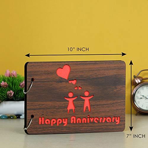 Album photo/de souvenirs à faire soi-même en bois - 26 x 16 x 4 cm (30 feuilles, 0,5 kg)