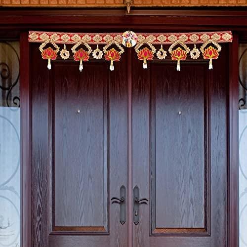 Guirlande de porte/Bandarwal/Toran traditionnelle artisanale en perles de plastique de qualité supérieure pour porte, Bandarwal traditionnel pour porte