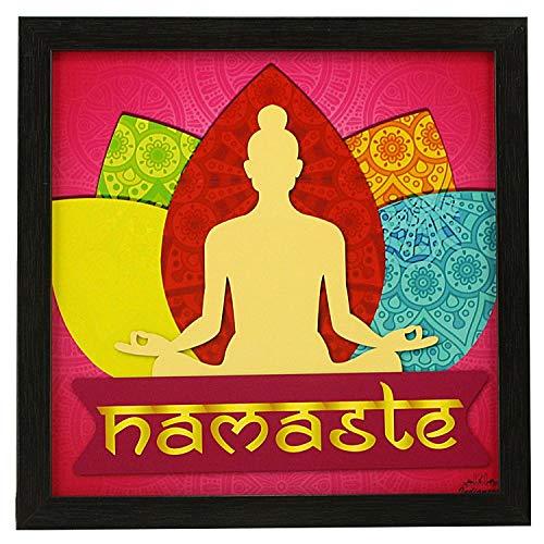 Cadre photo synthétique « Citation motivante/amusante » sans verre pour décoration murale, de bureau, de salle d'étude (25,4 x 25,4 cm, multicolore)