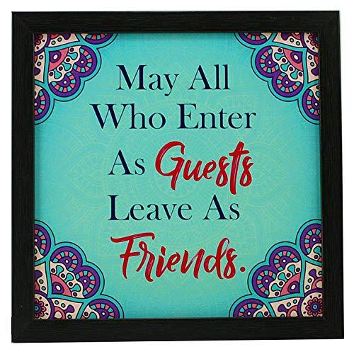 Cadre photo synthétique « Citation motivante/amusante » sans verre pour décoration murale, de bureau, de salle d'étude (25,4 x 25,4 cm, multicolore)