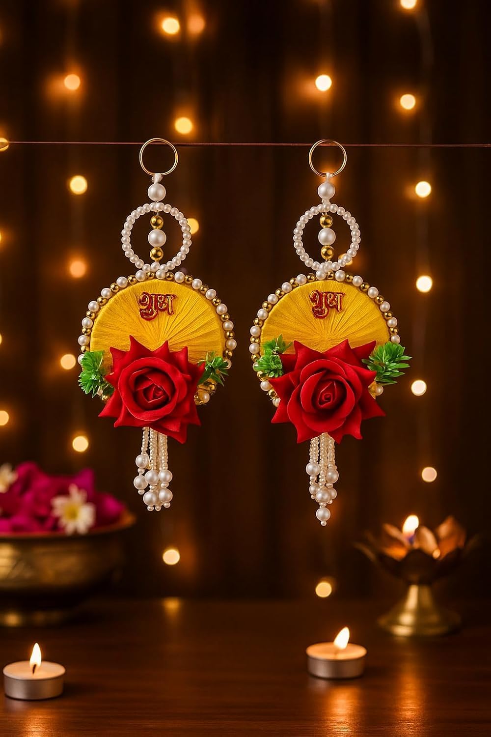 Décoration murale premium pour Diwali, tenture murale pour décoration de Pooja | Décoration de temple