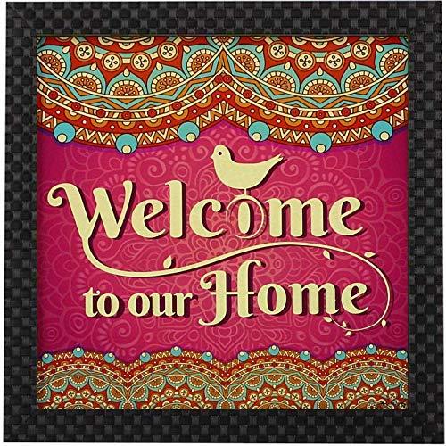 Cadre photo synthétique « Citation motivante/amusante » sans verre pour décoration murale, de bureau, de salle d'étude (25,4 x 25,4 cm, multicolore)