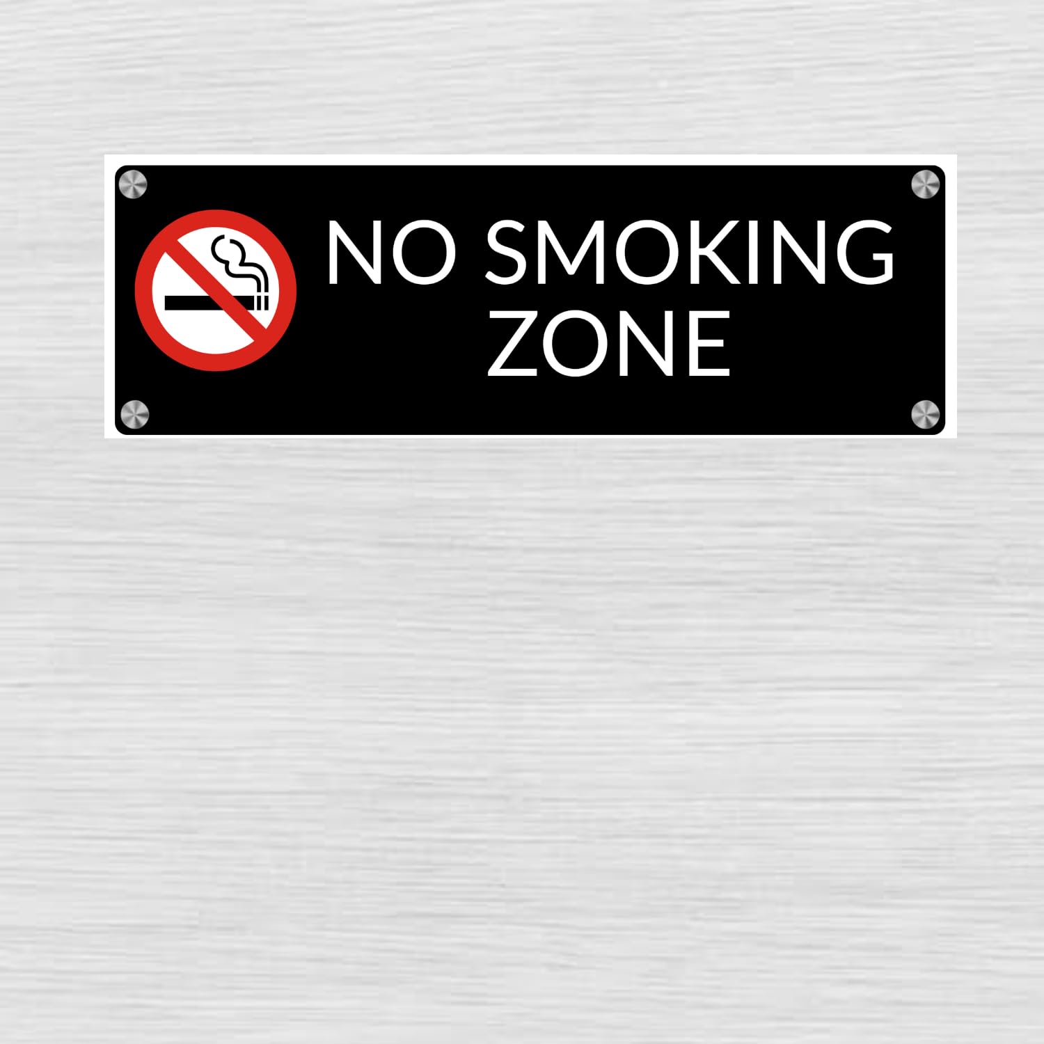 Plaque signalétique "ZONE NON-FUMEUR" en acrylique premium pour porte d'entrée de maison et de bureau, Plaques signalétiques pour espaces commerciaux - (22,9 x 7,6 cm)