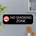 Plaque signalétique "ZONE NON-FUMEUR" en acrylique premium pour porte d'entrée de maison et de bureau, Plaques signalétiques pour espaces commerciaux - (22,9 x 7,6 cm)